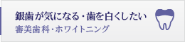 銀歯が気になる・歯を白くしたい 審美歯科・ホワイトニング